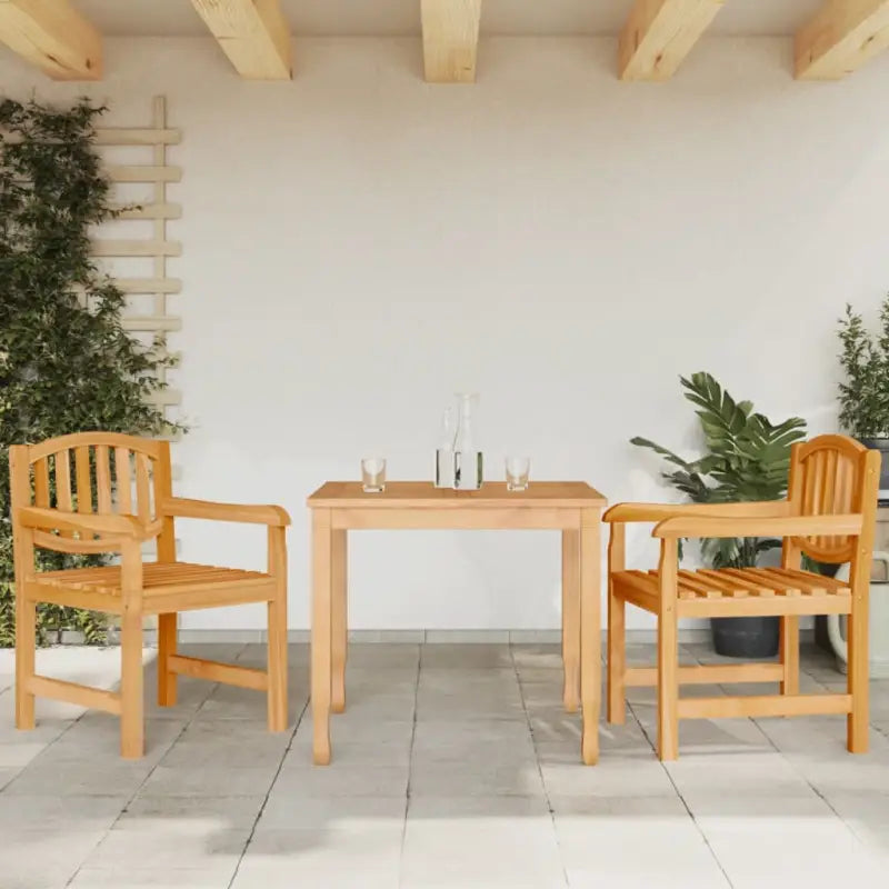 Tuinstoelen van massief teakhout met gelat ontwerp voor buiten - 2 - Tuinstoelen