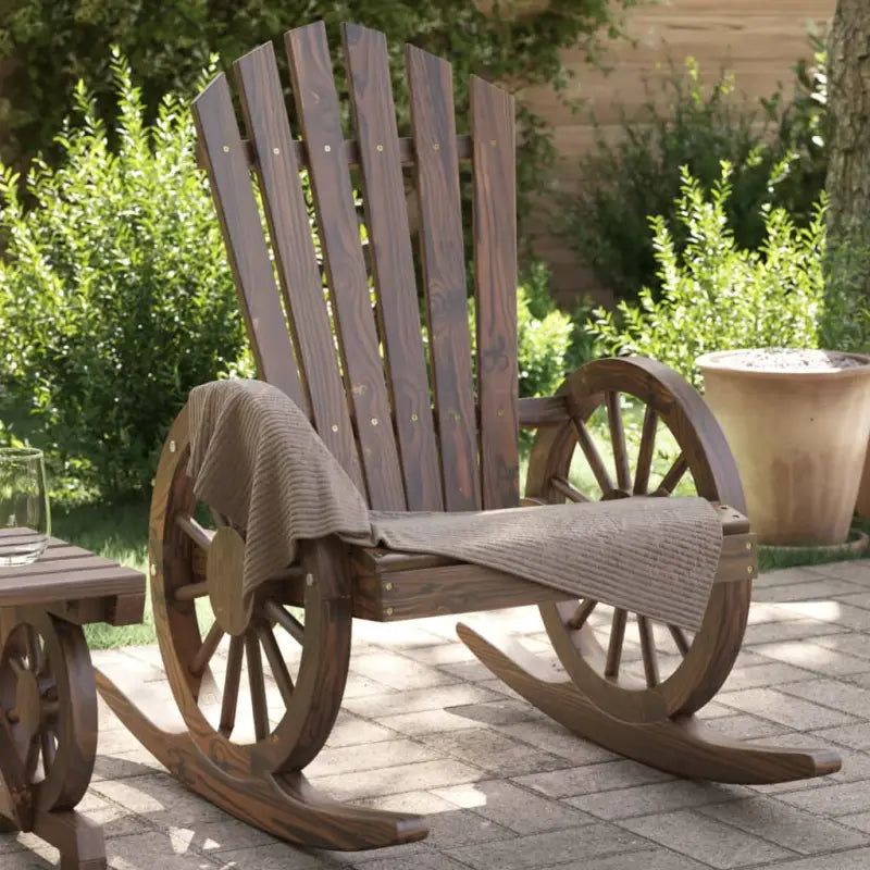 Tuinstoelen van massief vurenhout voor stijl en comfort buiten - Donkerbruin / 1 - Tuinstoelen