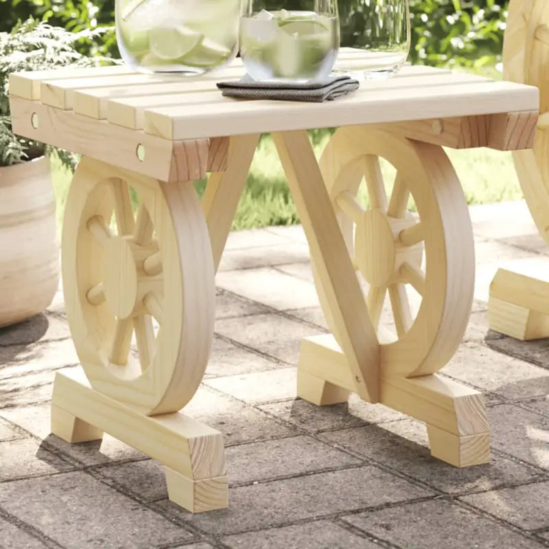 Tuinstoelen van massief vurenhout voor tuin of terras - Bruin / 40 x 36,5 x 38,5 cm / 1 - Tuinstoelen
