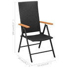 Tuinstoelen van PE-rattan met gepoedercoat aluminium frame - Tuinstoelen