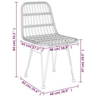 Tuinstoelen van PE-rattan voor tuin balkon en terras - Tuinstoelen