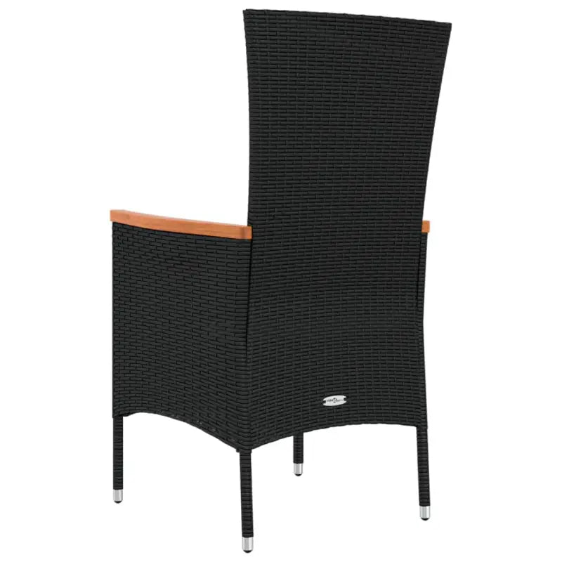Tuinstoelen van poly rattan met massief acaciahout voor tuin en terras - Tuinstoelen
