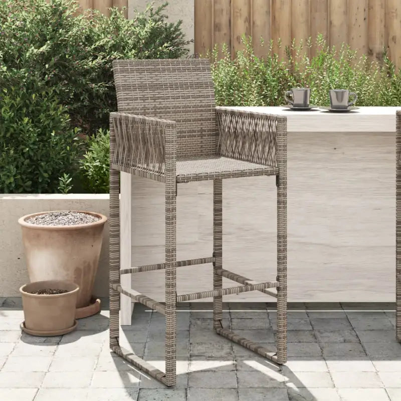 Tuinstoelen van poly rattan voor comfortabel en duurzaam buitenleven - Grijs / 1 / zonder kussen - Tuinstoelen