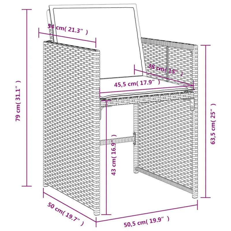 Tuinstoelen van poly rattan voor comfortabele zitervaring - Tuinstoelen