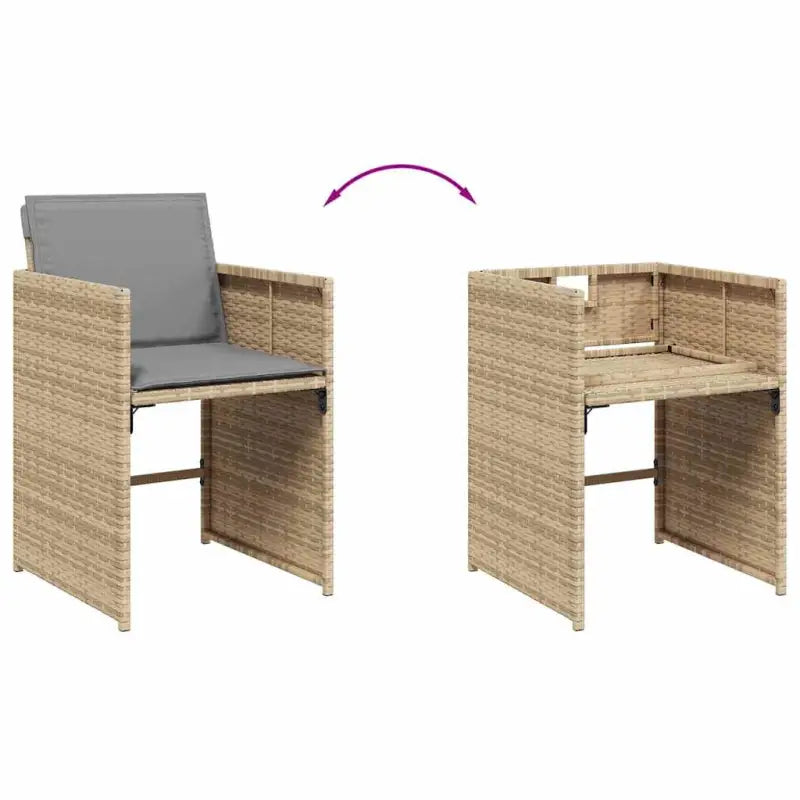 Tuinstoelen van poly rattan voor comfortabele zitervaring - Tuinstoelen