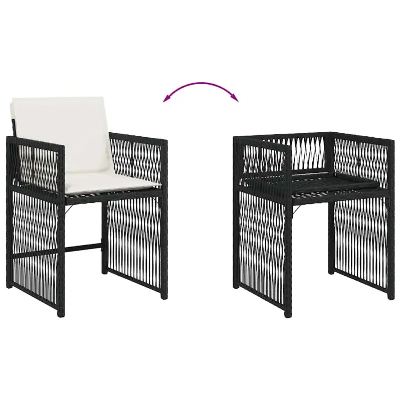Tuinstoelen van poly rattan voor comfortabele zitervaring met wasbare hoes - Tuinstoelen