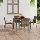 Tuinstoelen van poly rattan voor duurzame comfort op je terras - Grijs / 4 - Tuinstoelen