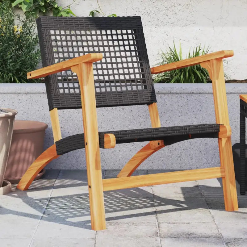 Tuinstoelen van poly rattan voor duurzame en comfortabele buitenruimte - Zwart / Zonder tafel - Tuinsets