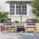Tuinstoelen van poly rattan voor duurzame en comfortabele buitenruimte - Zwart / Met tafel - Tuinsets