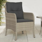 Tuinstoelen van poly rattan voor een comfortabele zitervaring - Lichtgrijs / 2 / Dichtgeweven - Tuinstoelen