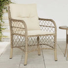 Tuinstoelen van poly rattan voor een comfortabele zitervaring - Beige / 2 / Lijngeweven - Tuinstoelen