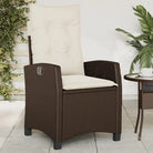 Tuinstoelen van poly rattan voor een comfortabele zitervaring - Bruin / 1 / Zonder voetensteun - Tuinstoelen