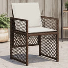 Tuinstoelen van poly rattan voor een comfortabele zitervaring - Bruin / 1 - Tuinstoelen