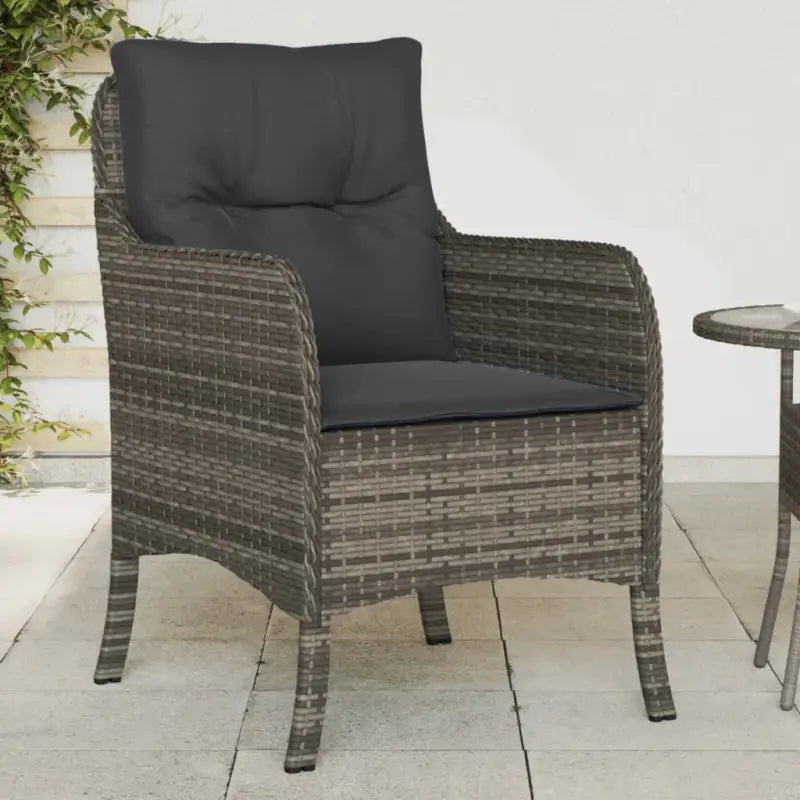Tuinstoelen van poly rattan voor een comfortabele zitervaring - Grijs / 2 / Dichtgeweven - Tuinstoelen