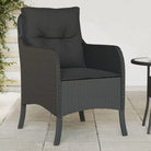 Tuinstoelen van poly rattan voor een comfortabele zitervaring - Zwart / 2 / Dichtgeweven - Tuinstoelen