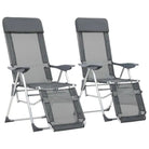 Tuinstoelen voor buitenactiviteiten met ademend textileen - Grijs / 2 - Tuinstoelen