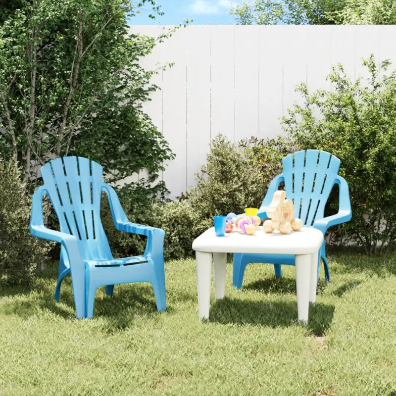 Tuinstoelen voor kinderen met stijlvol en duurzaam ontwerp - Blauw / 2 - Tuinstoelen