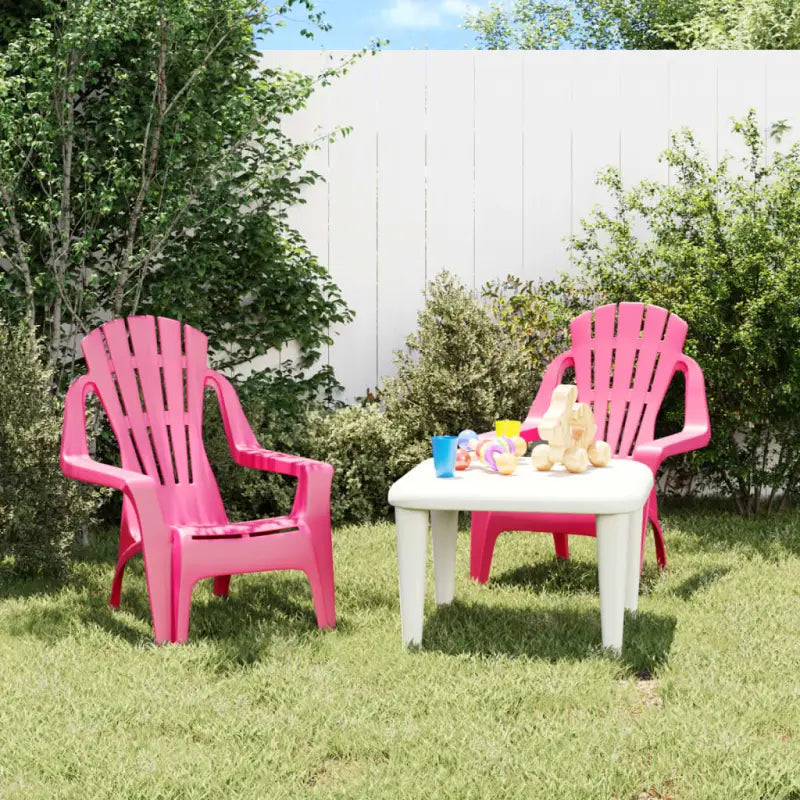 Tuinstoelen voor kinderen met stijlvol en duurzaam ontwerp - Roze / 2 - Tuinstoelen