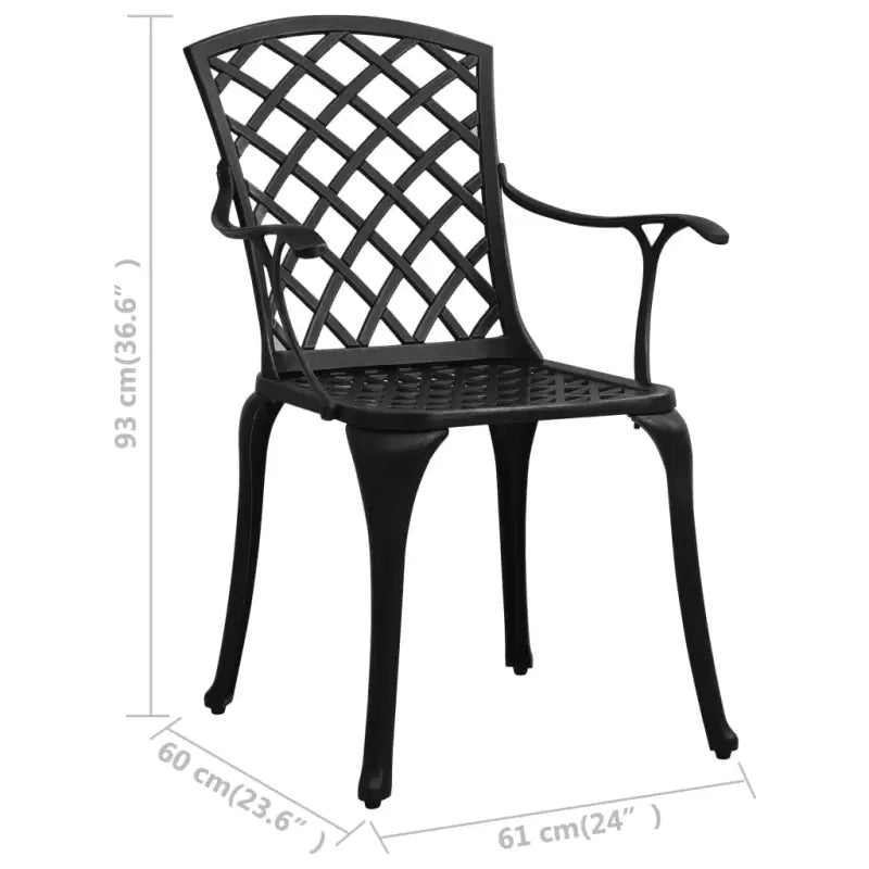Tuinstoelenset van gietaluminium voor ontspannen tuinmomenten - Tuinstoelen