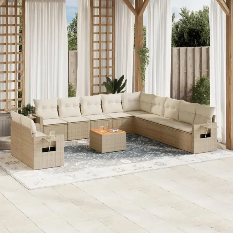 Tuinstoelset in grijs materiaal met gepoedercoat staal afmetingen - beige en crèmekleurig - Tuinsets