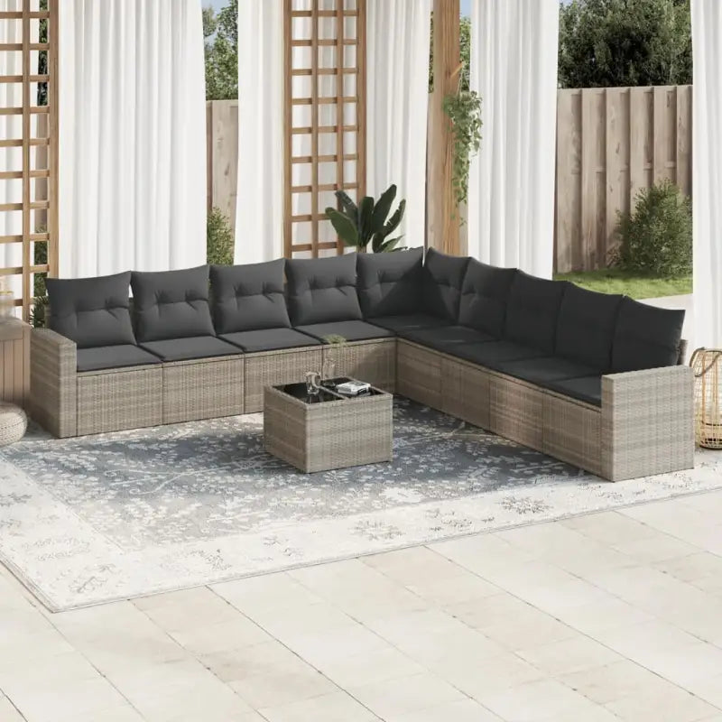 Tuinstoelset met beige materiaal en gepoedercoat staal afmetingen - Lichtgrijs / Met tafel - Tuinsets