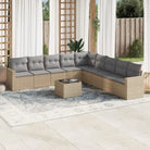 Tuinstoelset met beige materiaal en gepoedercoat staal afmetingen - Beige en grijs / Met tafel - Tuinsets