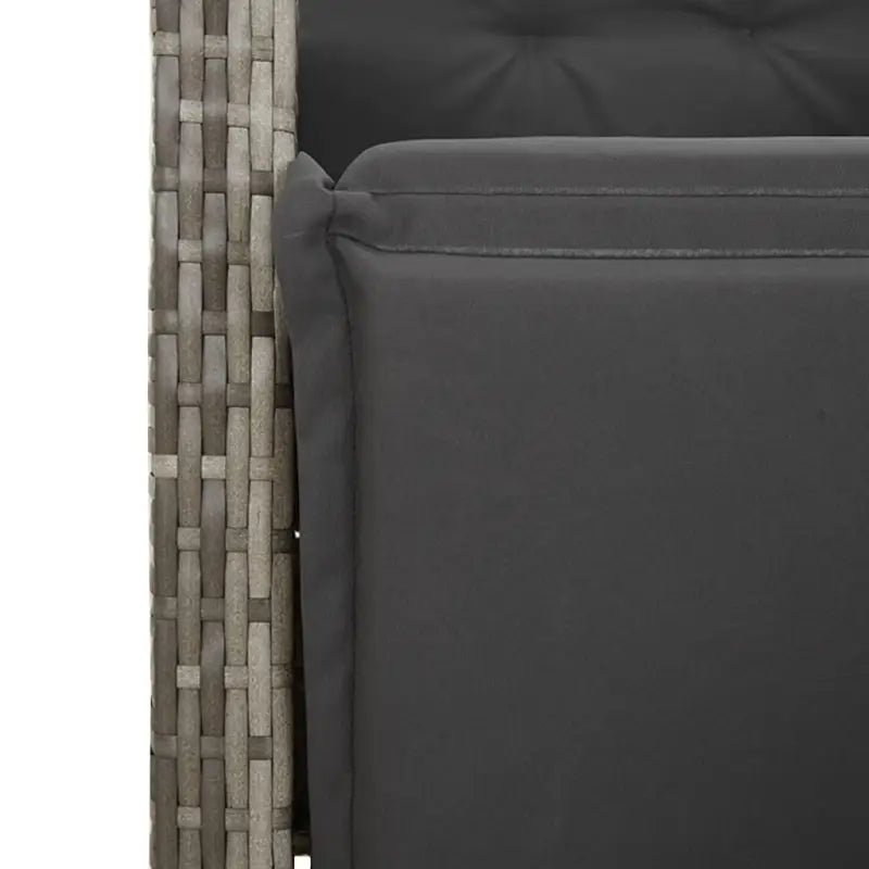 Tuinstoelset met poly rattan en gemakkelijk schoon gehard glas - Tuinsets