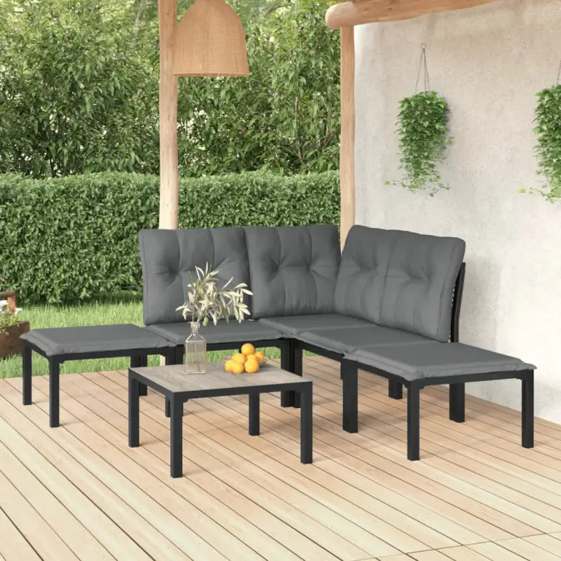 Tuinstoelset van gepoedercoat staal met duurzame PE-rattan eentje voor ontspannen tuinmomenten - Tuinsets