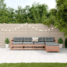 Tuinstoelset van massief douglashout met gelat ontwerp en modulair design - Tuinsets