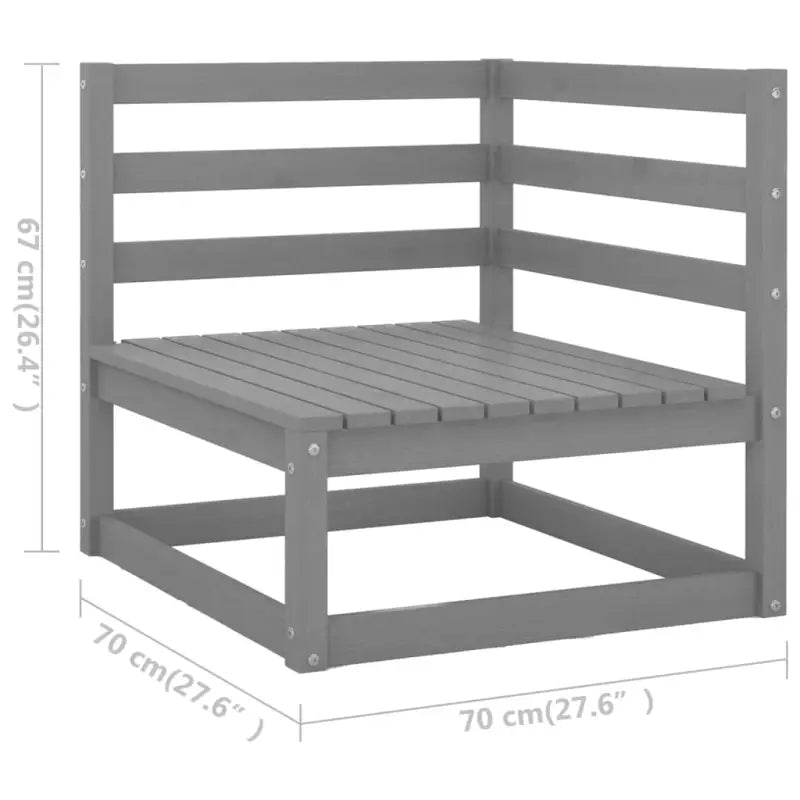 Tuinstoelset van massief grenenhout voor ontspanning in de tuin - Tuinsets