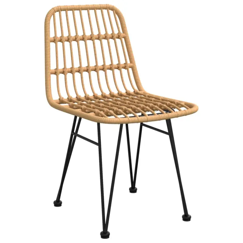 Tuinstoelset van poly rattan met gehard glas en eenvoudig schoonmaken - Tuinsets