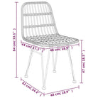 Tuinstoelset van poly rattan met gehard glas en eenvoudig schoonmaken - Tuinsets