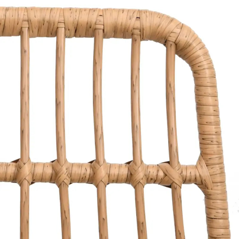 Tuinstoelset van poly rattan met gehard glas en eenvoudig schoonmaken - Tuinsets