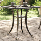 Tuintafel met afzonderlijke poten van gietaluminium voor binnen en buiten - Brons / 1 - Tuintafels