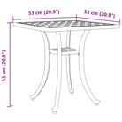 Tuintafel met afzonderlijke poten van gietaluminium voor binnen en buiten - Tuintafels