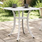Tuintafel met afzonderlijke poten van gietaluminium voor binnen en buiten - Wit / 1 - Tuintafels