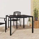 Tuintafel met gaasontwerp en stabiel frame voor moderne tuinen - 100 x 100 x 72 cm / 1 - Tuintafels
