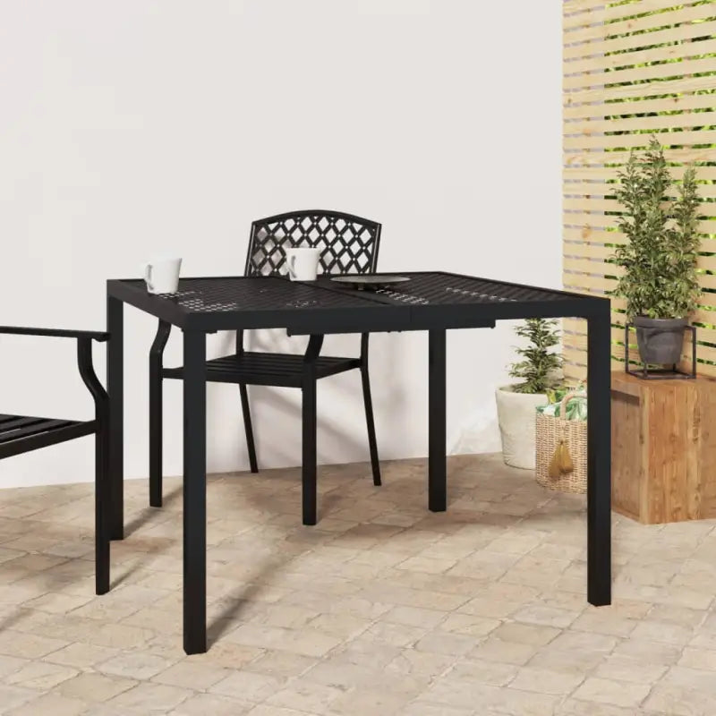 Tuintafel met gaasontwerp en stabiel frame voor moderne tuinen - 100 x 100 x 72 cm / 1 - Tuintafels