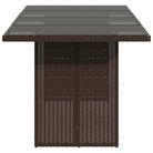 Tuintafel met gehard glas blad en duurzaam poly rattan - Tuintafels