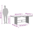 Tuintafel met gehard glas blad en duurzaam poly rattan - Tuintafels