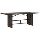 Tuintafel met gehard glas blad en duurzaam poly rattan - Tuintafels