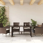 Tuintafel met gehard glas blad en duurzaam poly rattan - Tuintafels