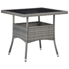 Tuintafel met gehard glas voor gezellige buiten dinertjes - Grijs / 1 - Tuintafels