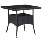 Tuintafel met gehard glas voor gezellige buiten dinertjes - Zwart / 1 - Tuintafels