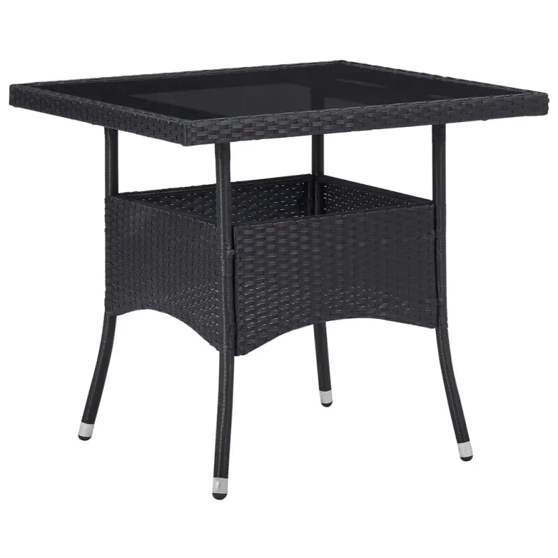 Tuintafel met gehard glas voor gezellige buiten dinertjes - Zwart / 1 - Tuintafels