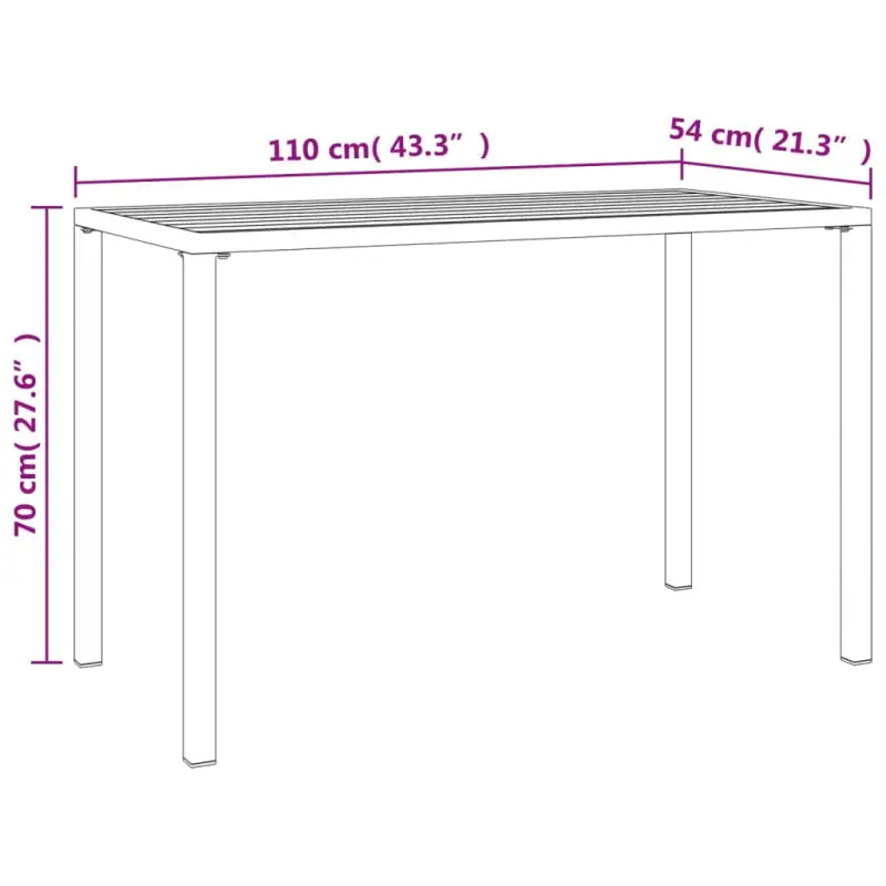 Tuintafel met gelat ontwerp en stabiel frame voor moderne buitenruimte - Tuinsets