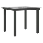 Tuintafel met glazen blad en aluminium frame voor tuin of terras - Tuintafels