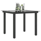 Tuintafel met glazen blad en aluminium frame voor tuin of terras - Tuintafels