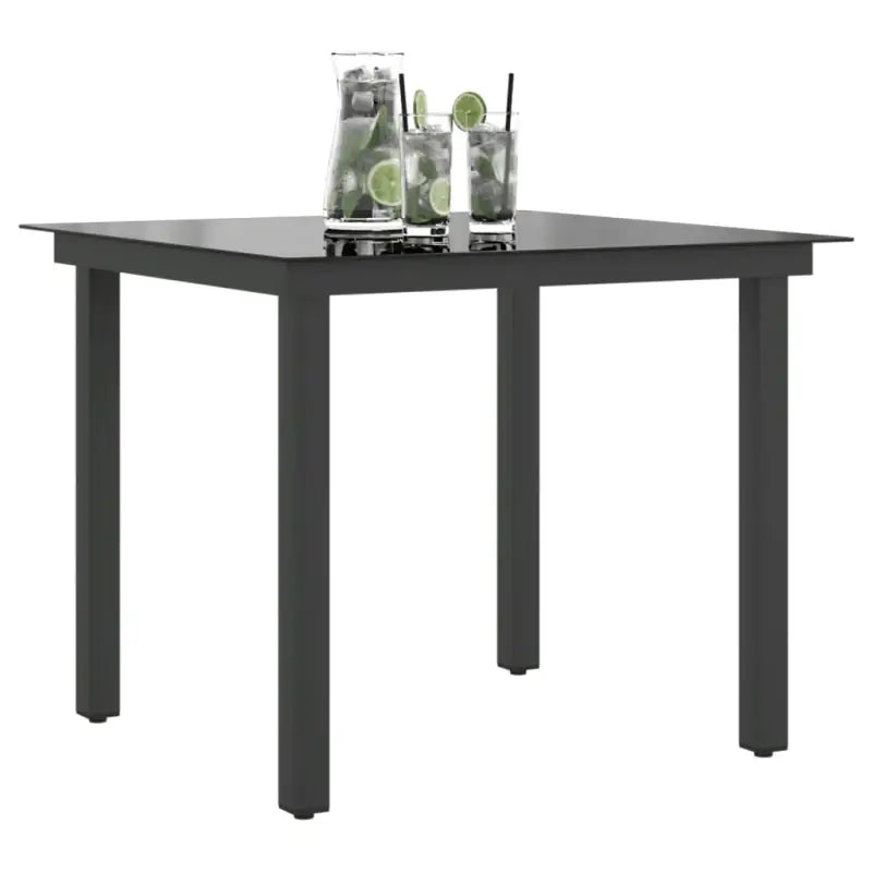 Tuintafel met glazen blad en aluminium frame voor tuin of terras - Tuintafels