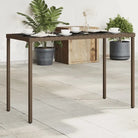 Tuintafel met glazen blad en poly rattan voor buiten gemakkelijk schoon - Bruin / 1 / Glas - Tuintafels